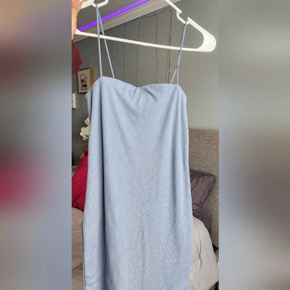 Active Basic - Ribbed Bodycon Mini Dress - Picture 3 of 4